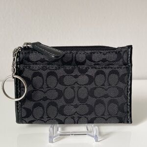 Coach Vintage Signature Card Case Skinny Wallet
